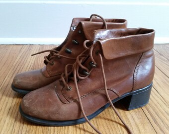 VT ankle boots brown black calfskin 174445