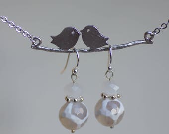 Zilvren earrings with pendants