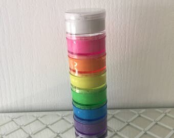 Rainbow fluffy slime