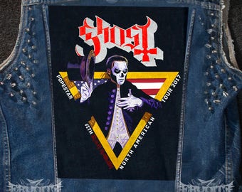 GHOST BC - Iron Maiden Tour 2017 Backpatch , Heavy Metal Back Patch