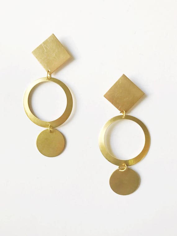 Geometric Circle Post Earrings