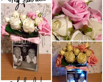 light up photo vase
