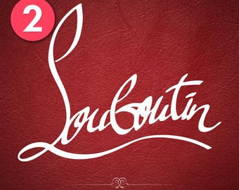 2x CHRISTIAN LOUBOUTIN Sticker Vinyl Decal