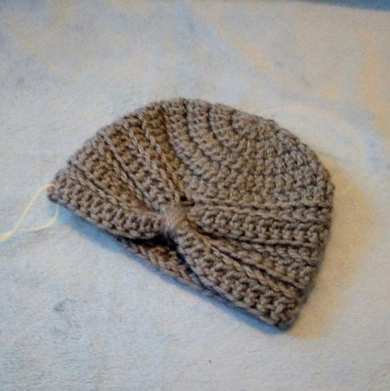 Grey Crocheted Turban Hat Grey Crocheted Turban Hat