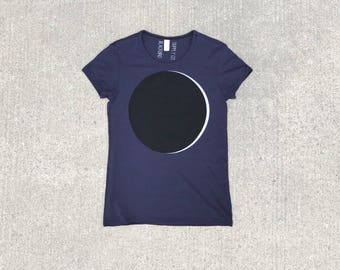 Womens Moon Shirt, Solar Eclipse Shirt, Outer Space Science Shirt, Astronomy Gift for Women, Womens Graphic Tee