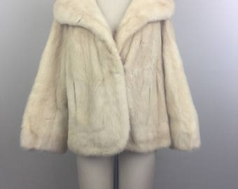 Vintage 60s Blonde MINK Fur Coat Jacket M