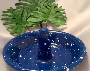 Vintage Kitchen Cast Iron John Wright Apple Schnitzer Baking American Antique Blue Enamel Speckle Granite Collectible Housewarming Christmas