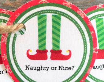 Holiday Tags PRINTABLE Holiday Gift Tags Santa Tags Elf