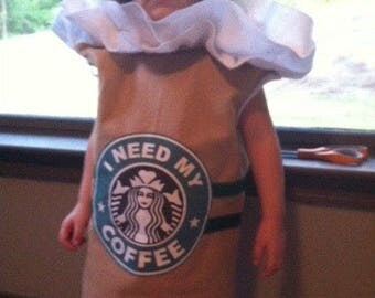 Girls Strawberry or Coffee Frappuccino Dress Halloween Costume (Newborn - 5T)