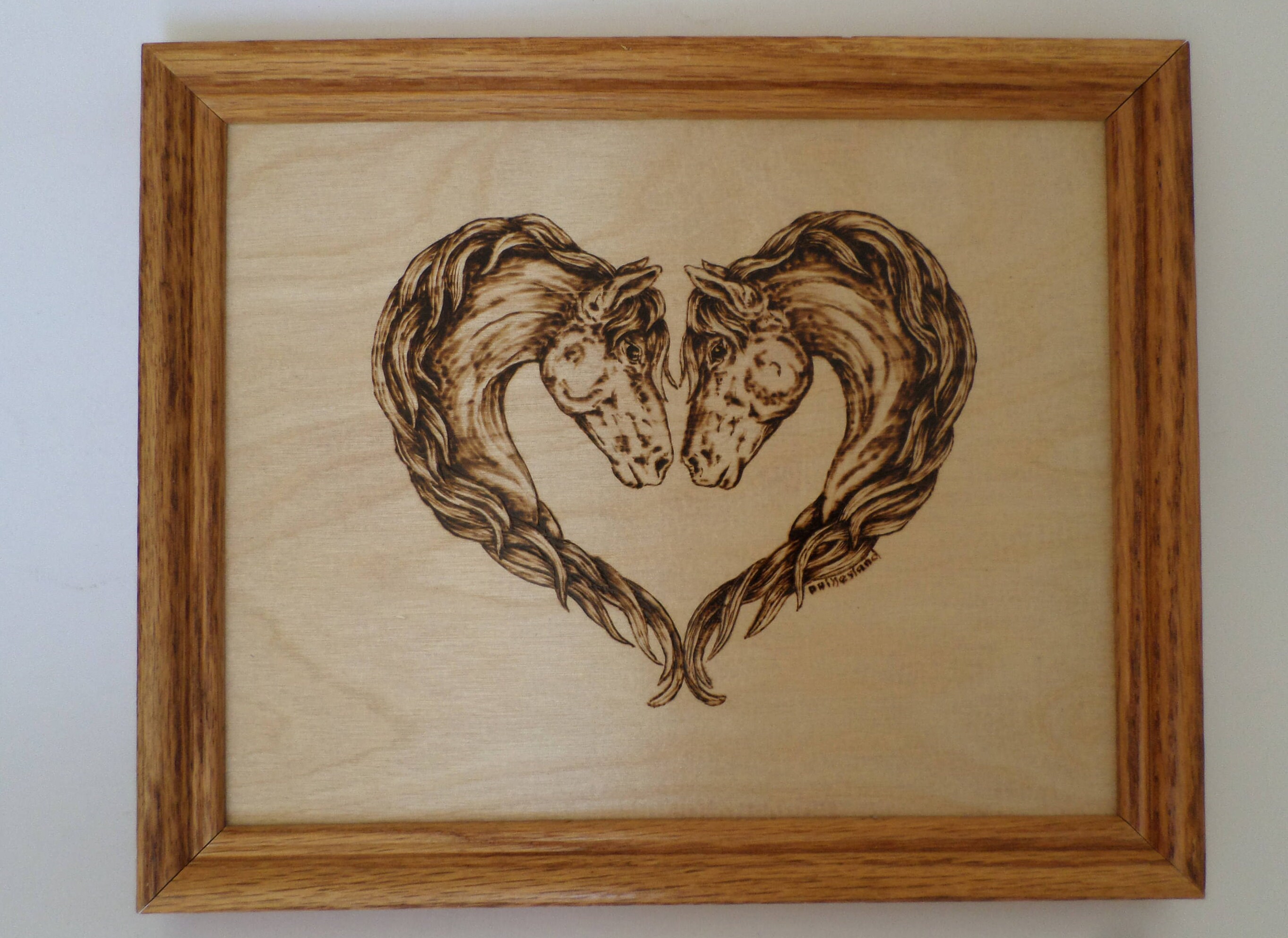 Horse Wood burning art pyrography wood wall art horse art