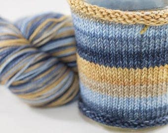 Hand Dyed Self Striping Yarn, Cancer Colorway