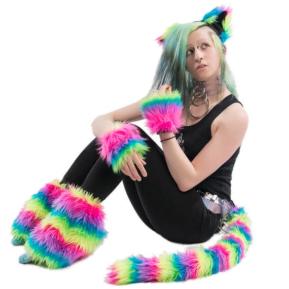 Teen Rainbow Cat Costume