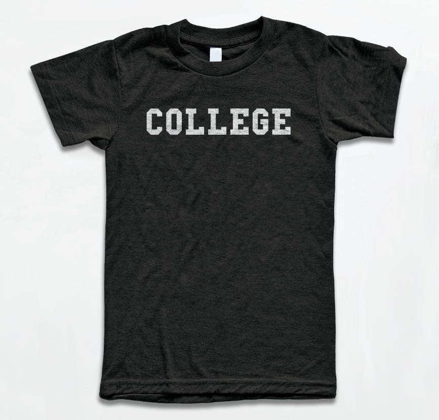 College T Shirt Tri-Blend Vintage Apparel Graphic Tees for