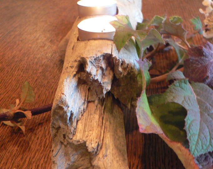 Centerpiece, Driftwood candle holder, 133, holidaty gift idea, driftwood center piece, cabin decor, Beach decor, Boho chic, rustic decor Gif