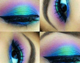 COLOR RUN- Mineral Eyeshadow and Eyeliner Makeup Look- All Natural, Vegan Friendly- Gift Set for you or a loved one!
