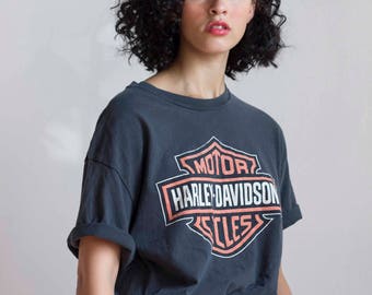 1980s Worn-in Harley Davidson Woodstock Tee