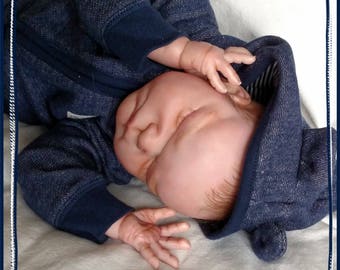 Amazingly Lifelike Reborn Baby Boy with belly plate - Polly by Rachel Manard