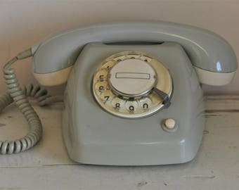 Original Vintage Dutch PTT Telephone - Type T65 - Retro Phone - Rotary Phone -1960's - Made in the Netherlands - Collectible