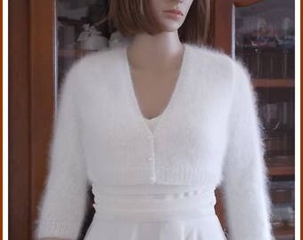 TO order: Wife "Kate Middleton" white Angora Bolero