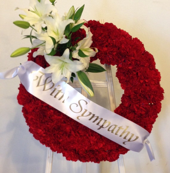 Memorial Ribbon Funeral Ribbon Floral Sash Sympathy Banner