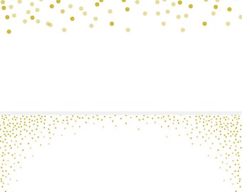 Gold Confetti Clipart - Confetti Border - Gold Confetti - Wedding Confetti - Rustic Clipart - Clip Art - PNG AI EPS Files - Instant Download