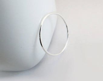 Sale 15% Off Super Skinny Stacking Ring - Smooth Finished Silver Stacking Ring - Sterling Silver Ring - Thin Stack Ring - Trendy Everyday J