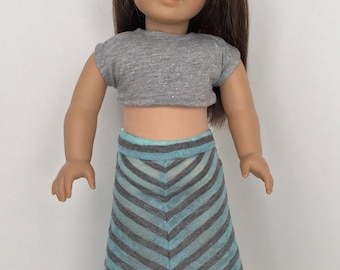 Fits like American Girl maxi skirt, Long skirt for doll, Maxi skirt for 18" dolls, Maxi skirt, Made to fit like American Girl Doll clothes
