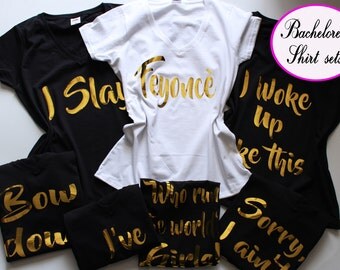 Bachelorette party shirt set, Bachelorette shirts, Feyonce shirts, Bridesmaid Shirt set, Wedding party shirts, Bridal party shirts
