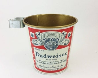 Vintage Budweiser ashtray, clip on ashtray, Budweiser memorabilia, from the 1960s