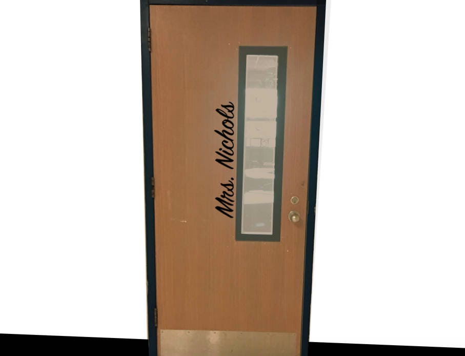 Personalized Name Classroom Door Vinyl Wall Decal School