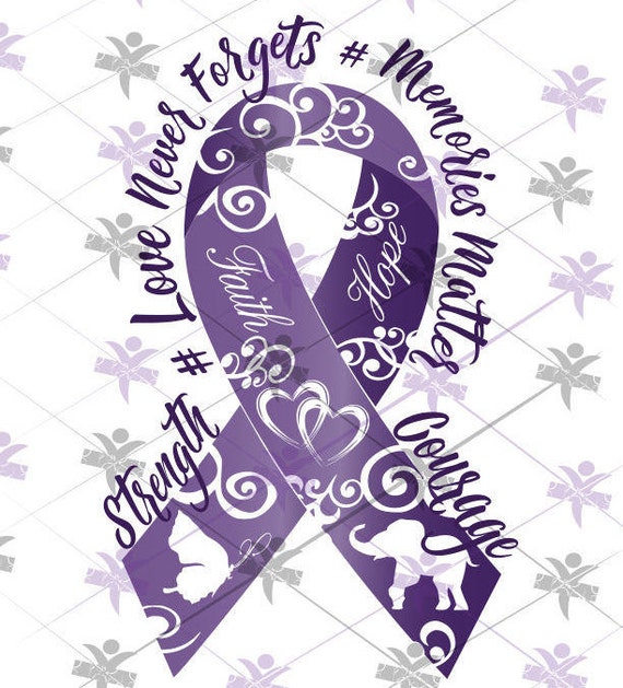 Download Alzheimer ribbon fight for a cure hope faith love SVG