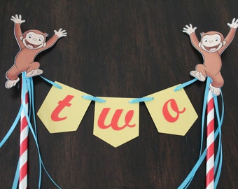 Curious George cake topper | Curious George party decorations | Curious George birthday | Curious George theme | Curious George cake topper