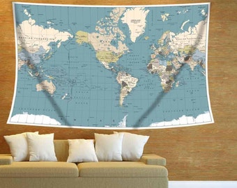 World Map Wall Hanging map wall hanging | etsy World Map Wall Hanging map wall hanging | etsy