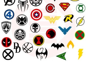 Justice League SVG superhero symbol decal clipart logo cut