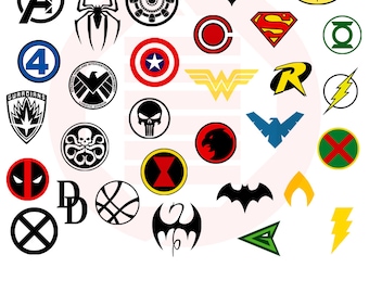 Justice League SVG superhero symbol decal clipart logo cut