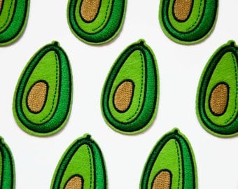 Tropical Patches Avocado - Patch Fruit - Green Patch - Pop Culture Gift - Embroidery Patch - Fruit Sew on Patch - Avocado Iron-on Patch