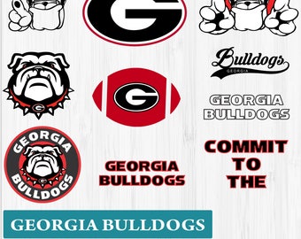 INSTANT DOWNLOAD_Georgia Dawgs SVG, Georgia Bulldogs Monogram, Georgia DXF