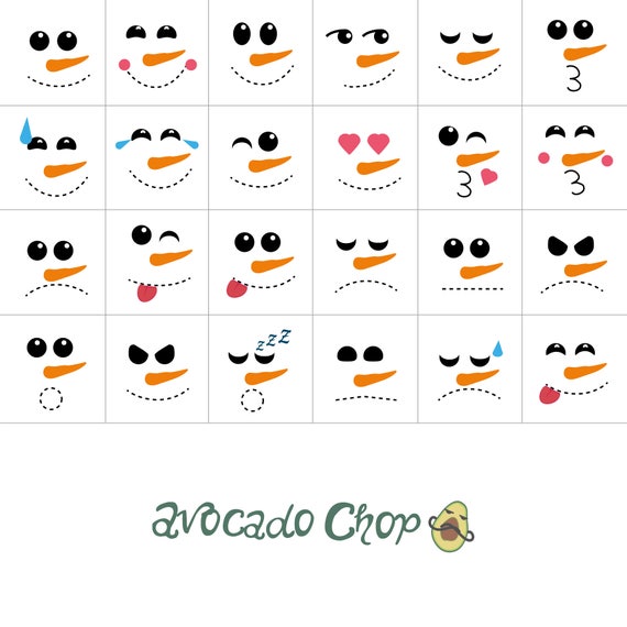 snowman faces clip art
