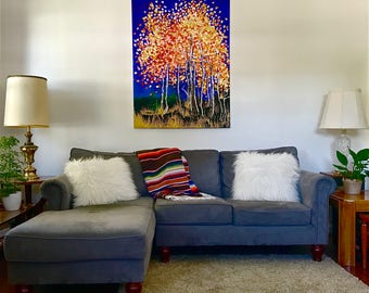 Orange Tree w/ Holographic Paper/House Spackling