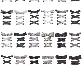 black and silver shoelaces