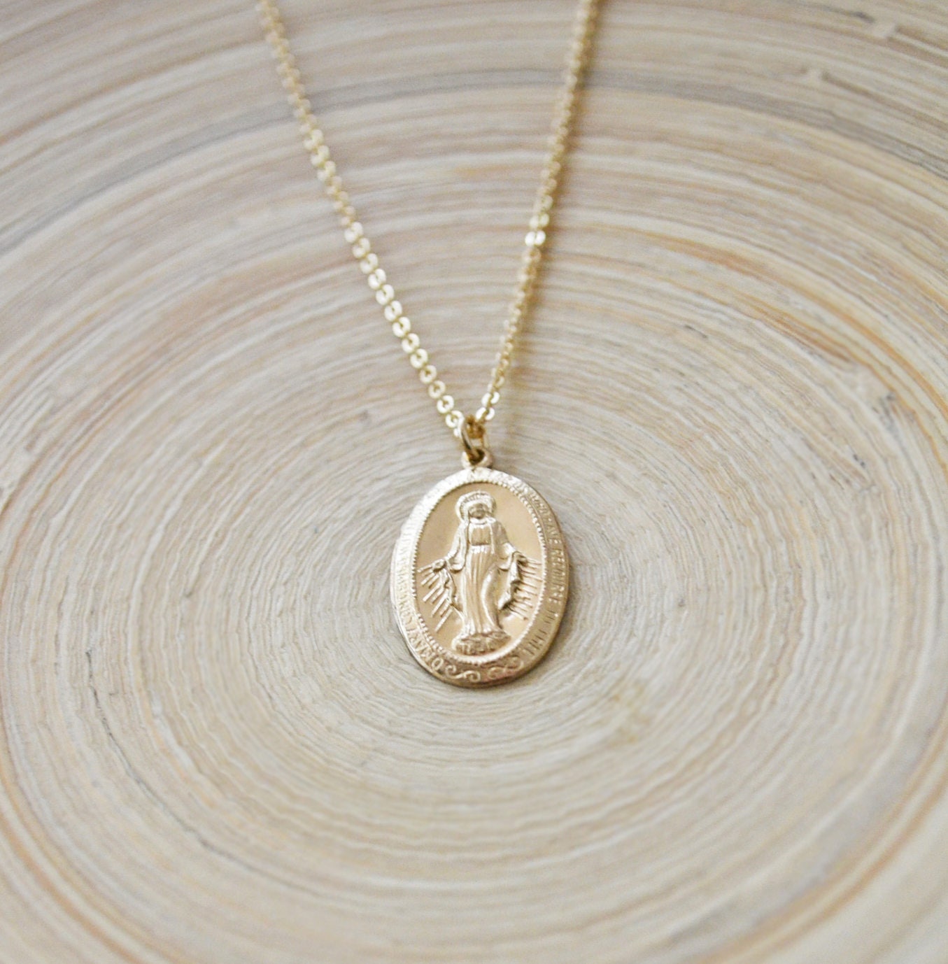 Virgin Mary Necklace Virgin Mary Pendant The Mary Necklace