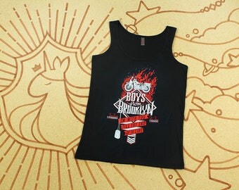 Captain America Tank Top // Boys From Brooklyn // I'm With You Till The End... // Hand Screen Printed // Available in Plus Sizes