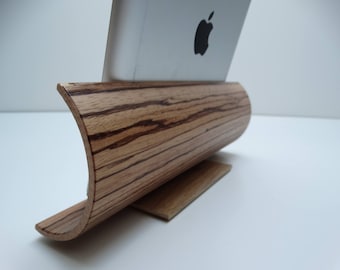 Gift ipad, Stand tablet, tablet gift idea, tablet satnd in oak, crved plywood stand tablet