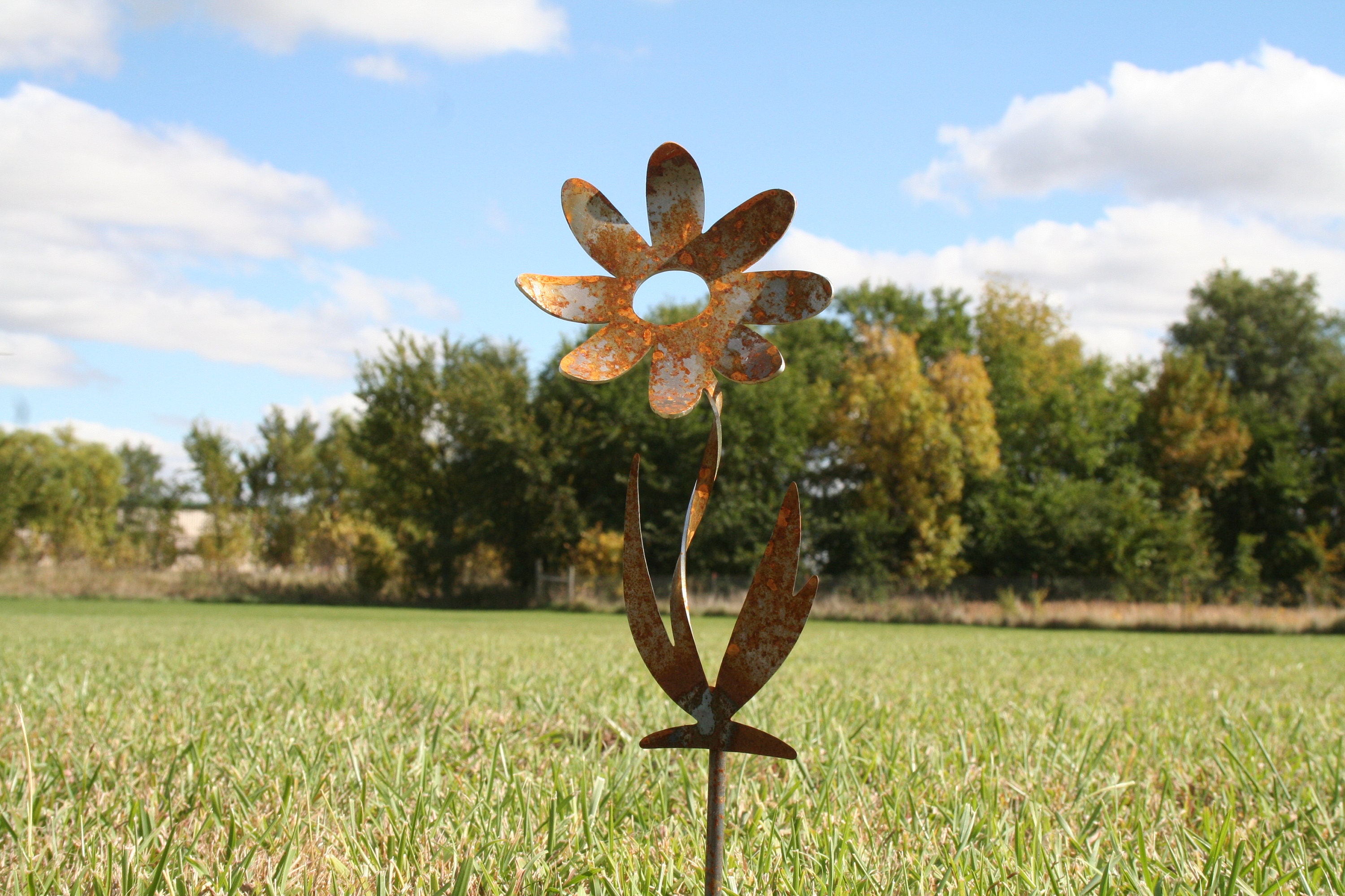 Twisted Metal Flower Stake Garden Gift Rustic Flowers Gardening Outdoor Yard Art Twisted Metal Flower Stake Garden Gift Rustic Flowers Gardening Outdoor Yard Art