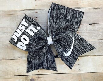 Just Do It Grey Nike Large Cheer Bow