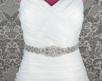 60% OFF Rich Bridal Sash | Rhinestone Sash | Jeweled Wedding Belt | Crystal Embellishment | Prom Dress | Bridesmaid Gift - Style 8