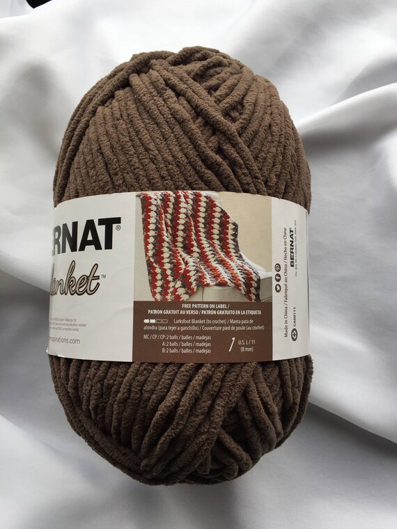 TAUPE Bernat Blanket Yarn TAUPE 10029 10.5 oz258 Yards Bernat Blanket YarnDark BrownWinter