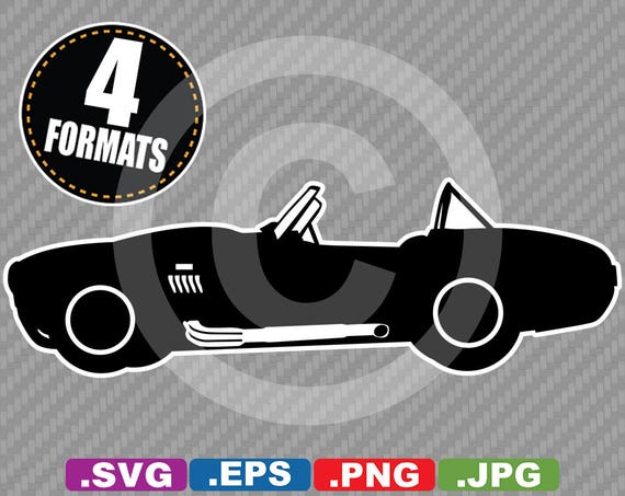 1966 Shelby Cobra Silhouette Clip Art Image SVG cutting file