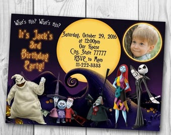 Halloween Invite Printable Nightmare Before Christmas