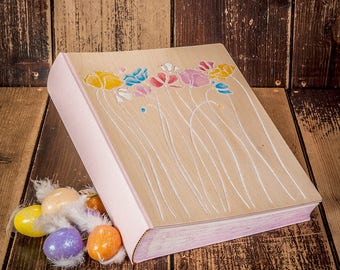 Personalized marriage gift; Mother of the bride gift; Teacher appreciation gift; Wedding photo album; guestbook; gift "Oriental Poppies"